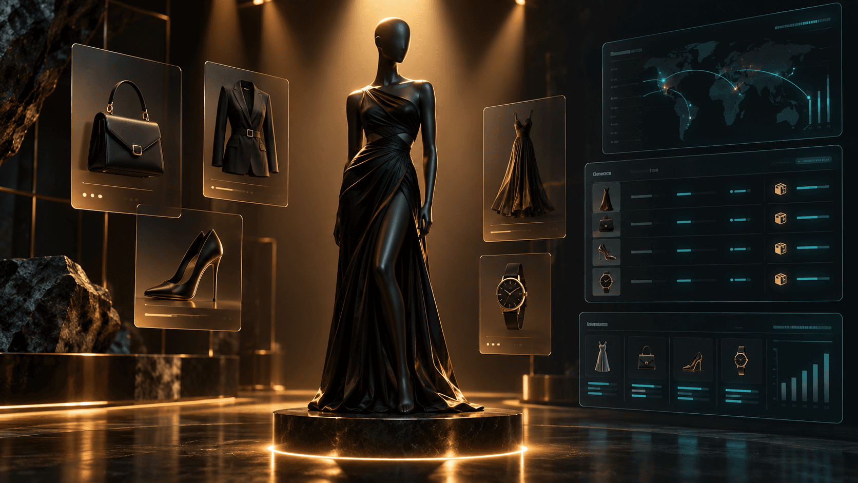 Illustration of Saga Elite — Full-Stack E-Commerce Platform: Connect limited-edition fashion releases with inventory reservation, online and manual bank slip payments, and operational admin workflows.